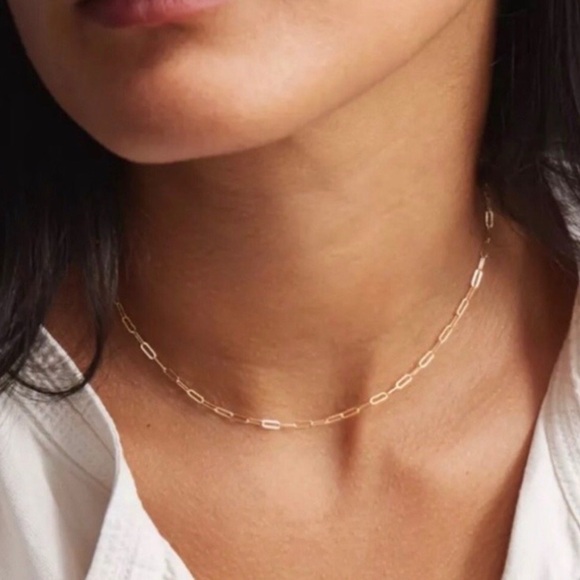 Jewelry - New Gold Steel Paperclip Chain Choker Necklace